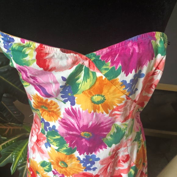 Dolce and Gabbana vintage floral strapless dress - Picture 2 of 11